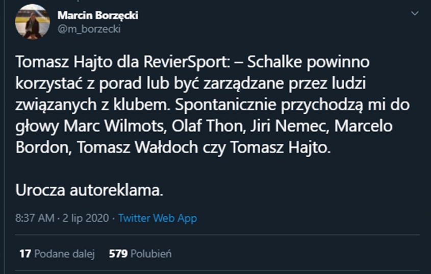 ZŁOTA RADA Tomasza Hajty dla Schalke! xD